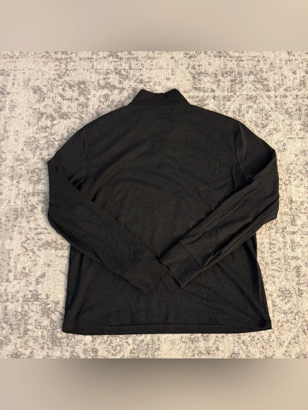 Men’s Large Dark Grey With Red Pony Quarter Zip Sweater